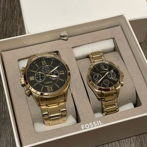 FOSSIL His & Her Chronograph Watch Gift Set